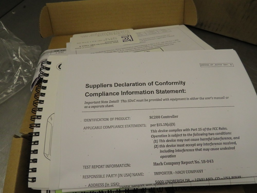 Hach sc200 Controller LXV404.99.00202 General Purpose Analyzer