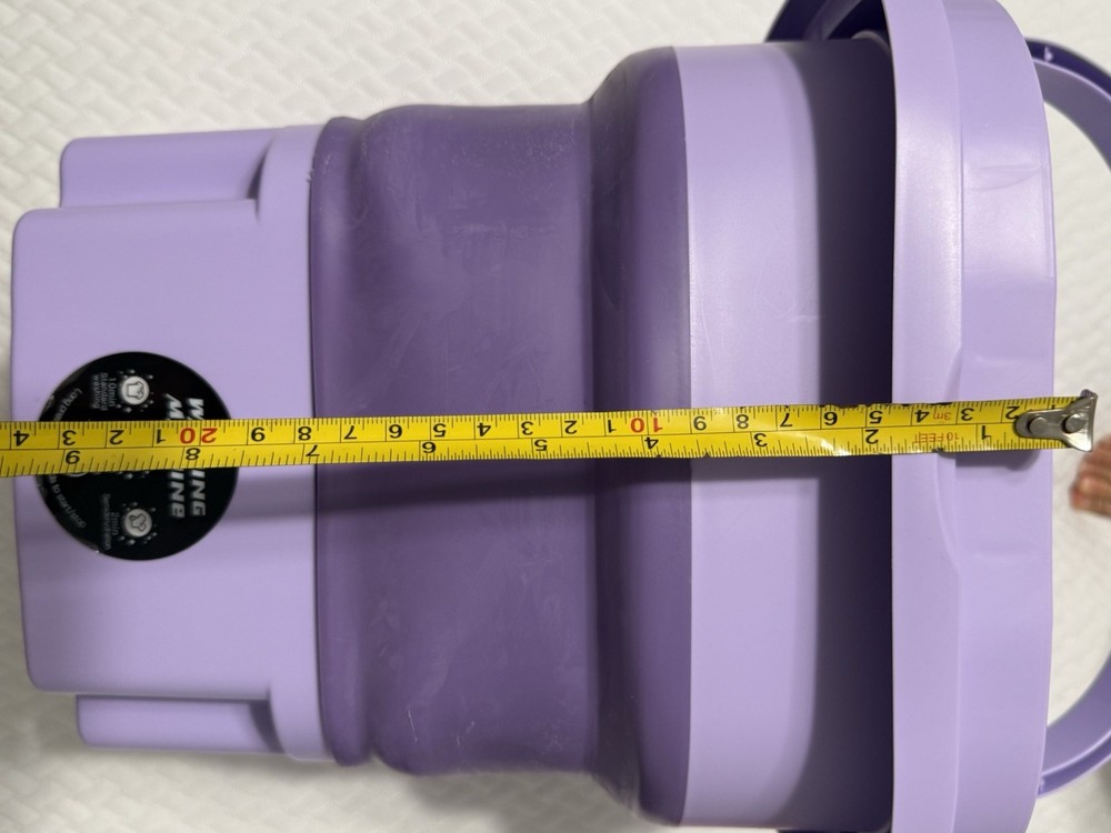 Purple Portable Collapsible Electric Mini Washing Machine Compact Top-Loading