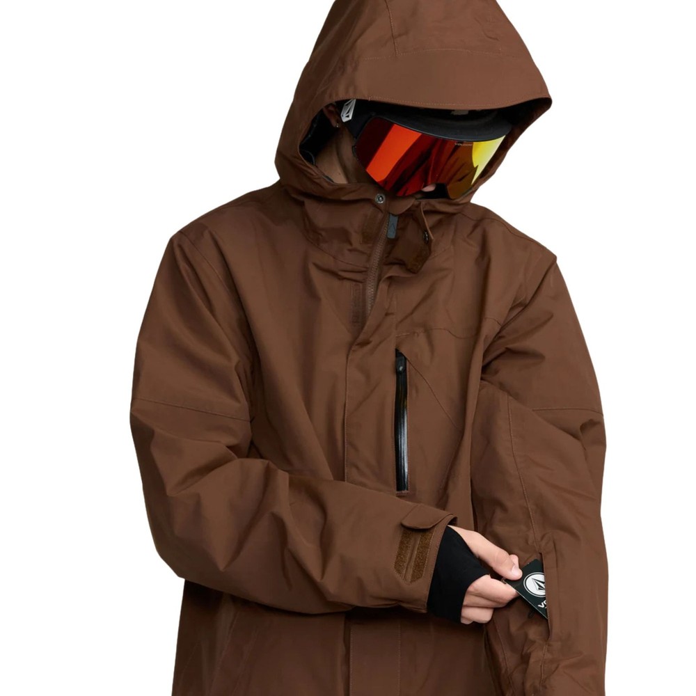 Volcom L Gore-Tex Men's Winter Jacket, Brown, Medium
