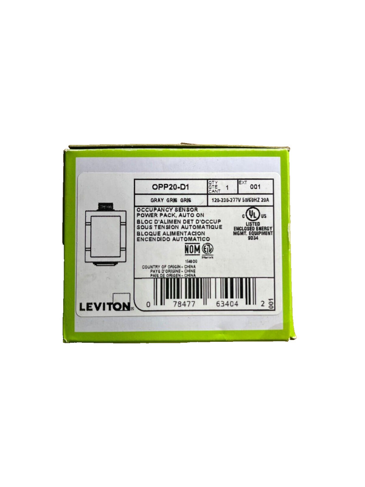 Leviton Occupancy Sensor OPP20-D1 Power Pack NEW