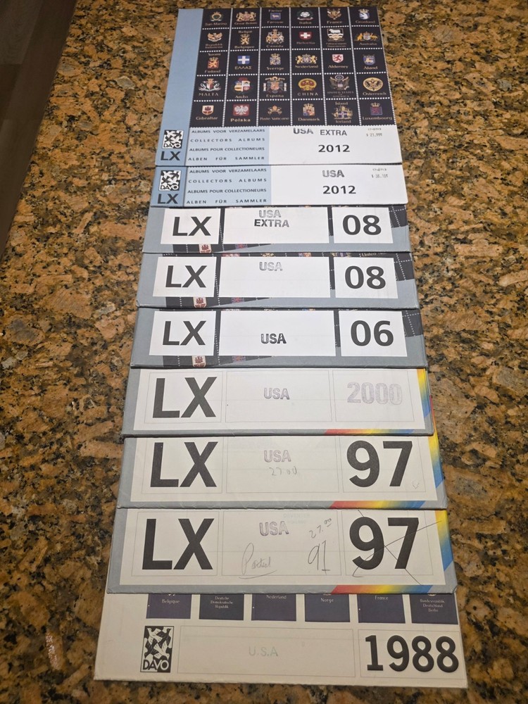 DAVO LUXE HINGELESS SUPPLEMENT-various countries-NEW NEVER USED-see list