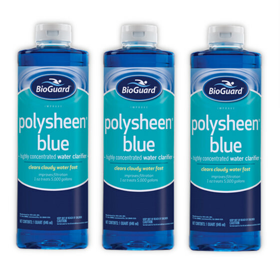 BioGuard Polysheen Blue Clarifier 1 qt - 3 Pack