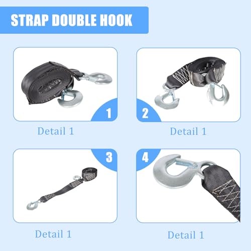 Trailer Winch Strap Double Hook Replacement for Ranger Boats 9642019