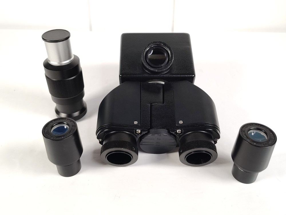 AmScope Trinocular Microscope Head with (2) 10X/18 Eyepieces - Black