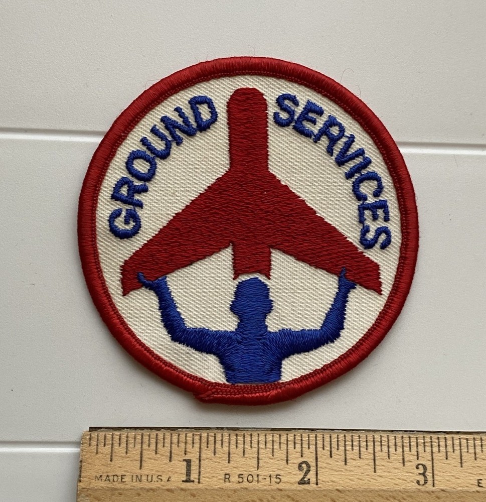 Vintage US Air Force Ground Services Round Embroidered Patch
