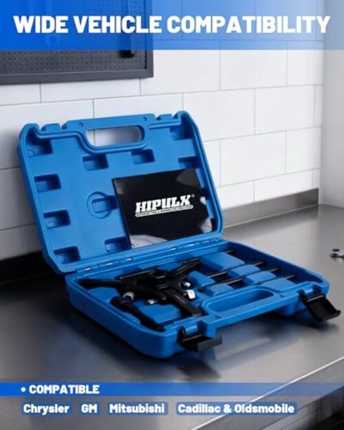 Harmonic Balancer Puller Kit - 3-Jaw Crank Pulley Removal Tool with 4 Force