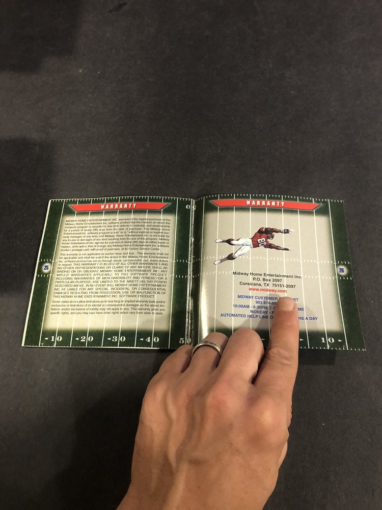nfl blitz ps1 Manual Only