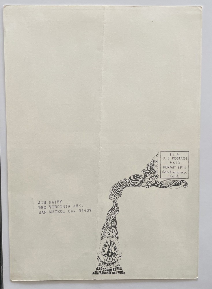 1968 Velvet Underground, Grateful Dead, FD-141 , Double Handbill