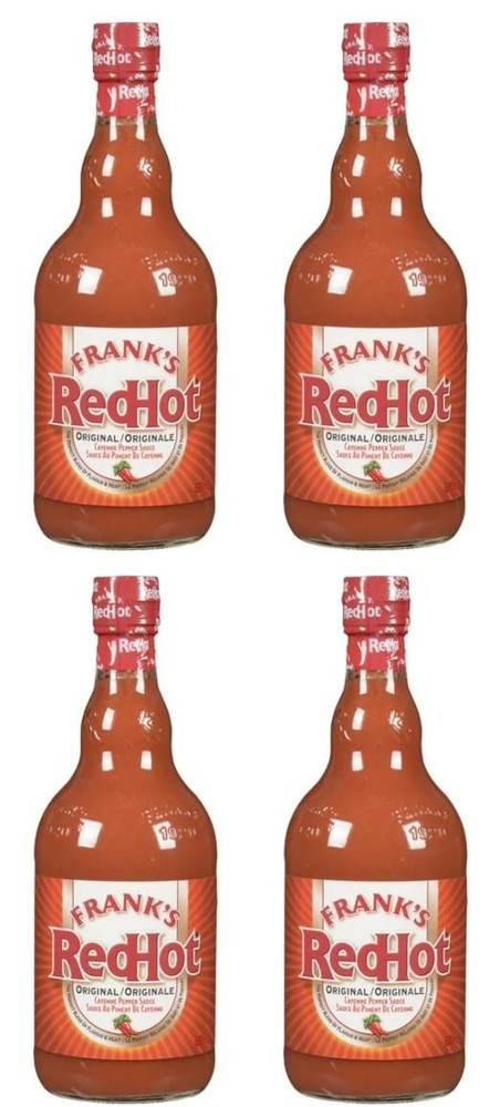 Frank's RedHot, Hot Sauce, Original, 680mL (Imported from Canada) (4 Pack)