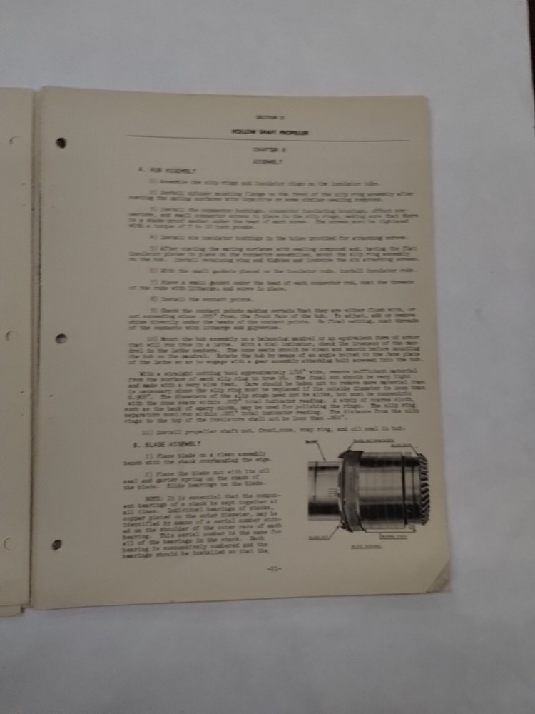 Curtiss Wright Hollow Shaft Propeller (Three Bade) Section 13-Original