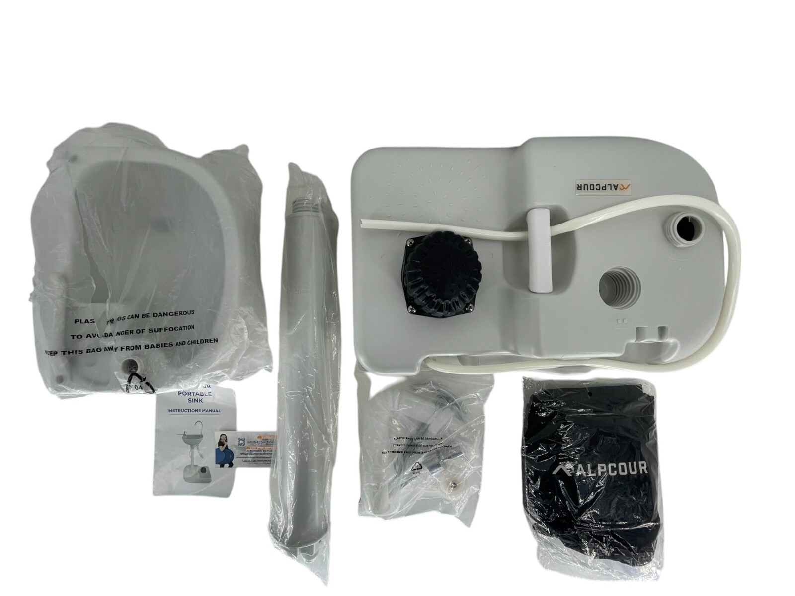 Alpcour Portable Camping Sink Travel Hygiene Station Basin 5 Gallon Water Capaci