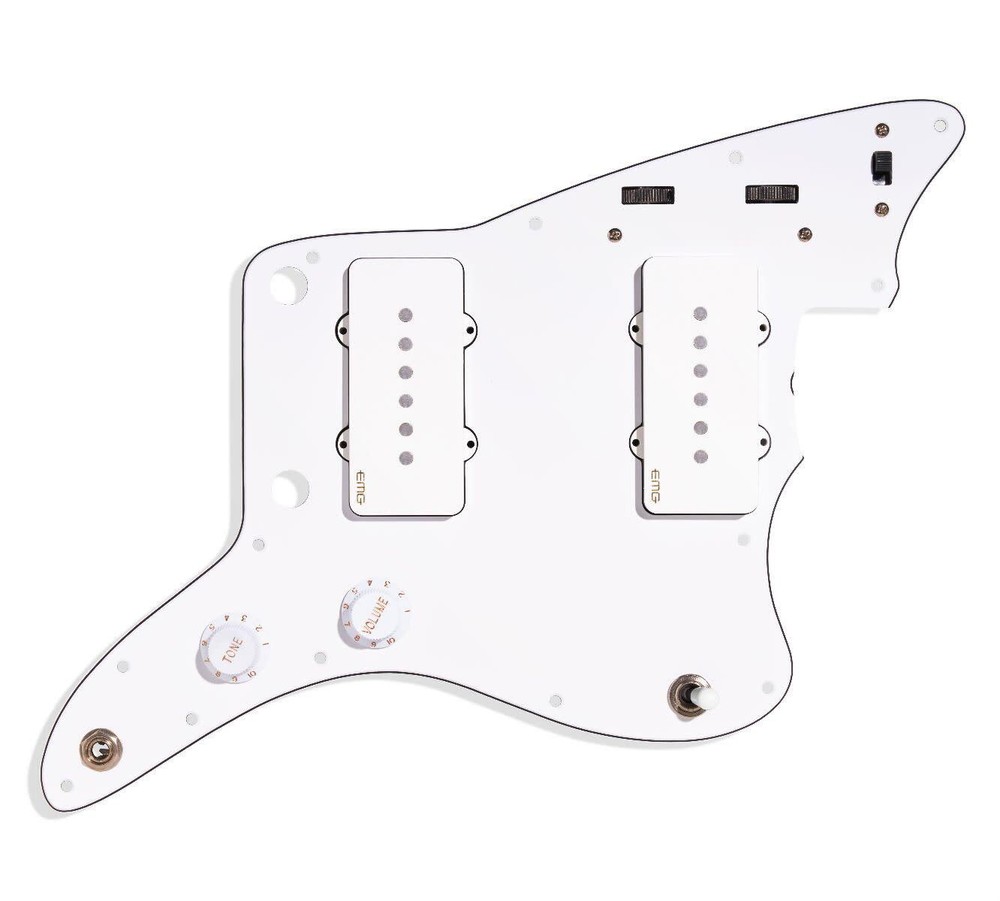 EMG JMaster System White- WBW 3 Ply Pickguard / White Pickups / White Knobs