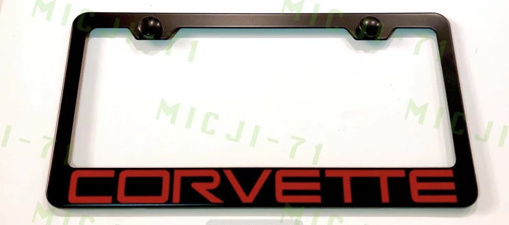Corvette Stainless Steel License Plate Frame Holder Rust Free