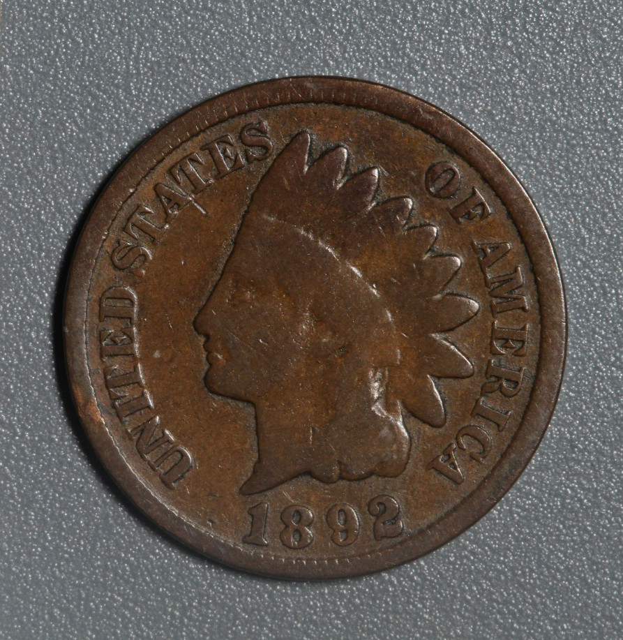 1892 Indian Head 1¢ Cent Penny - G - Good