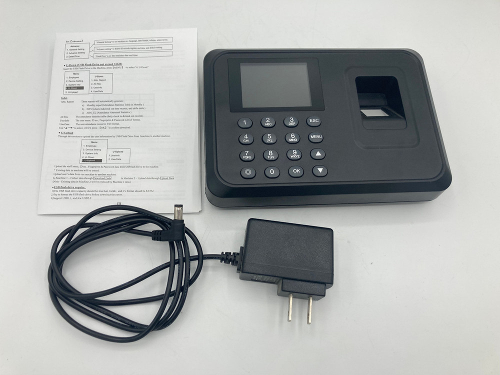 Fingerprint Time Attendance Machine Multi Language Voice Reminder Password C3149
