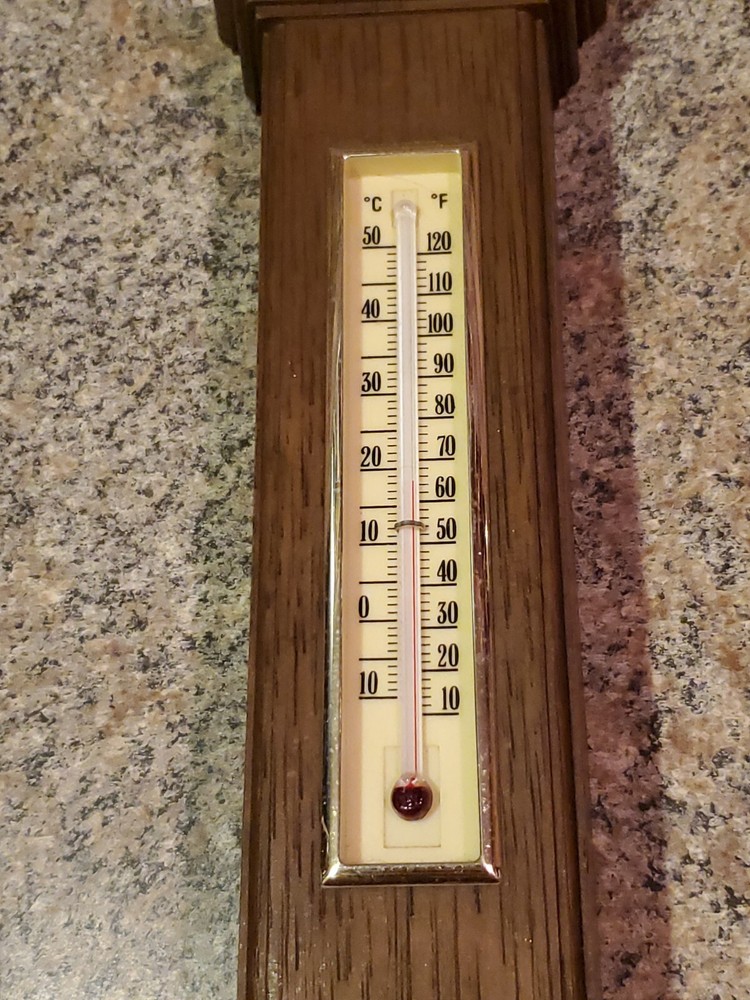 Vintage Springfield Plastic 20" Millibars Humidity Barometer (B2)