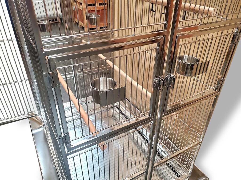 Large Indoor / Outdoor 50" x 36" x 76" Stainless Steel Bird / Amazon Parrot Cage