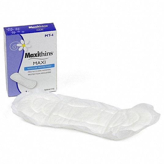 25- Maxithins Maxi Pad MT-4 Single Vending Pack Regular Protection Multi-Channel