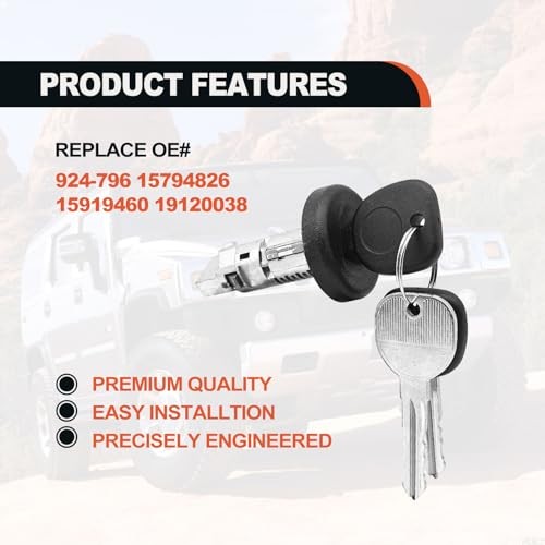 924-796 Ignition Switch Lock Cylinderwith On Board Programming, Compatible