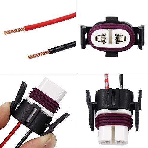 H11 High Temperature Ceramic Headlight Plug Connector Wiring H11 Ceramic Socket