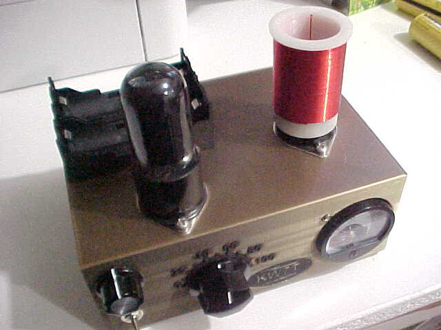 80/40m QRP 6V6 CW Transmitter Battery Powered (2.6 watts RF output)