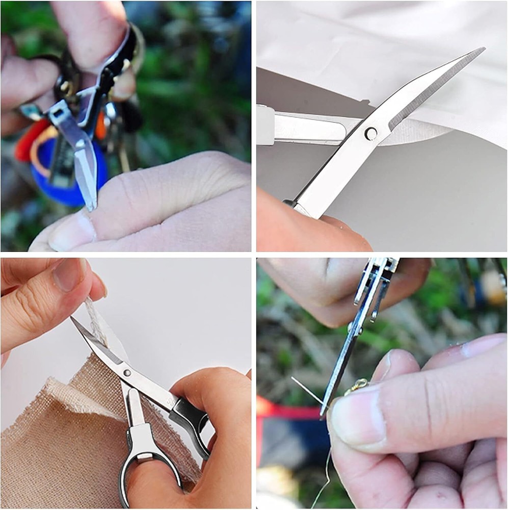 Folding Scissors 3 PCS small scissors, Secure Keychain scissors all 3 Pcs