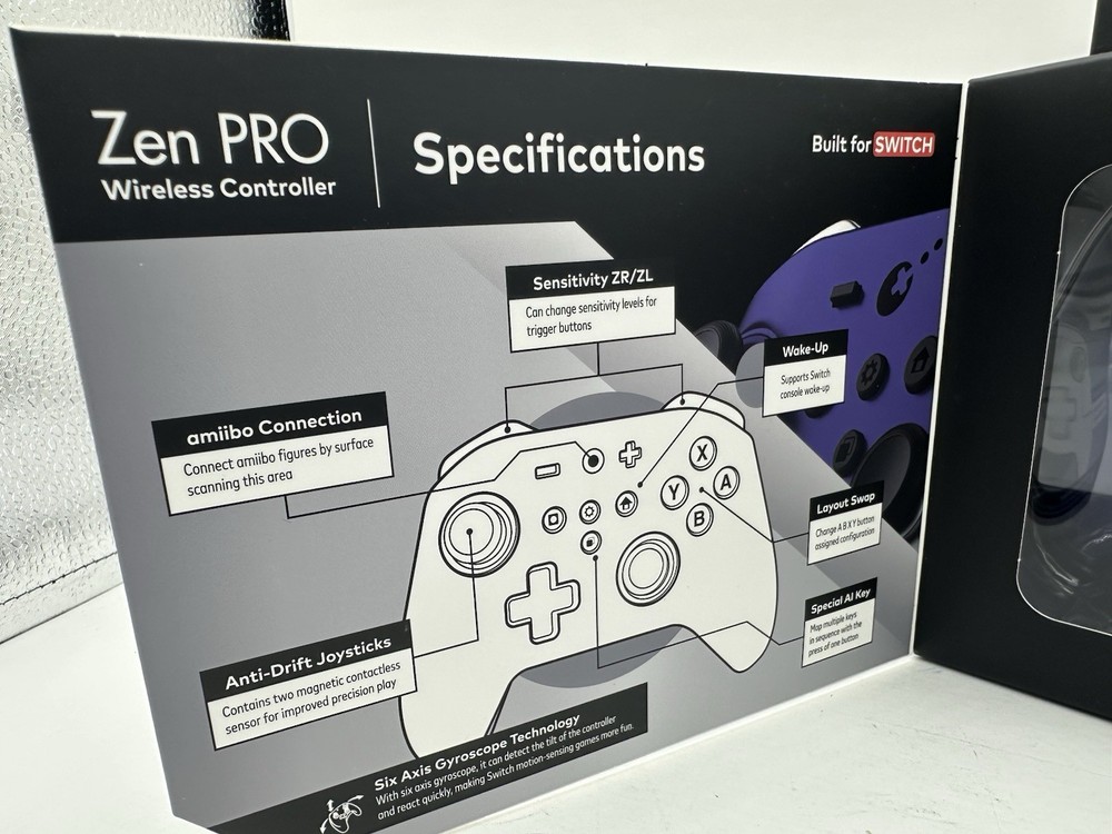 Gulikit Zen Pro Wireless Controller Nintendo Switch PC Android iOS Purple Sealed