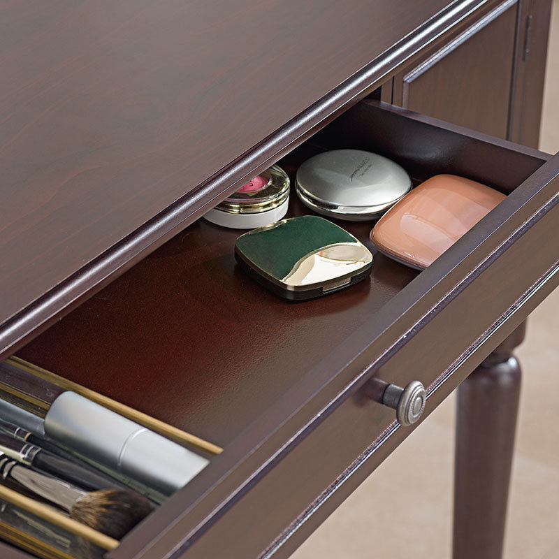 3 Drawers Makeup Vanity Dressing Table with Mirror Classic Bathroom Furniutre