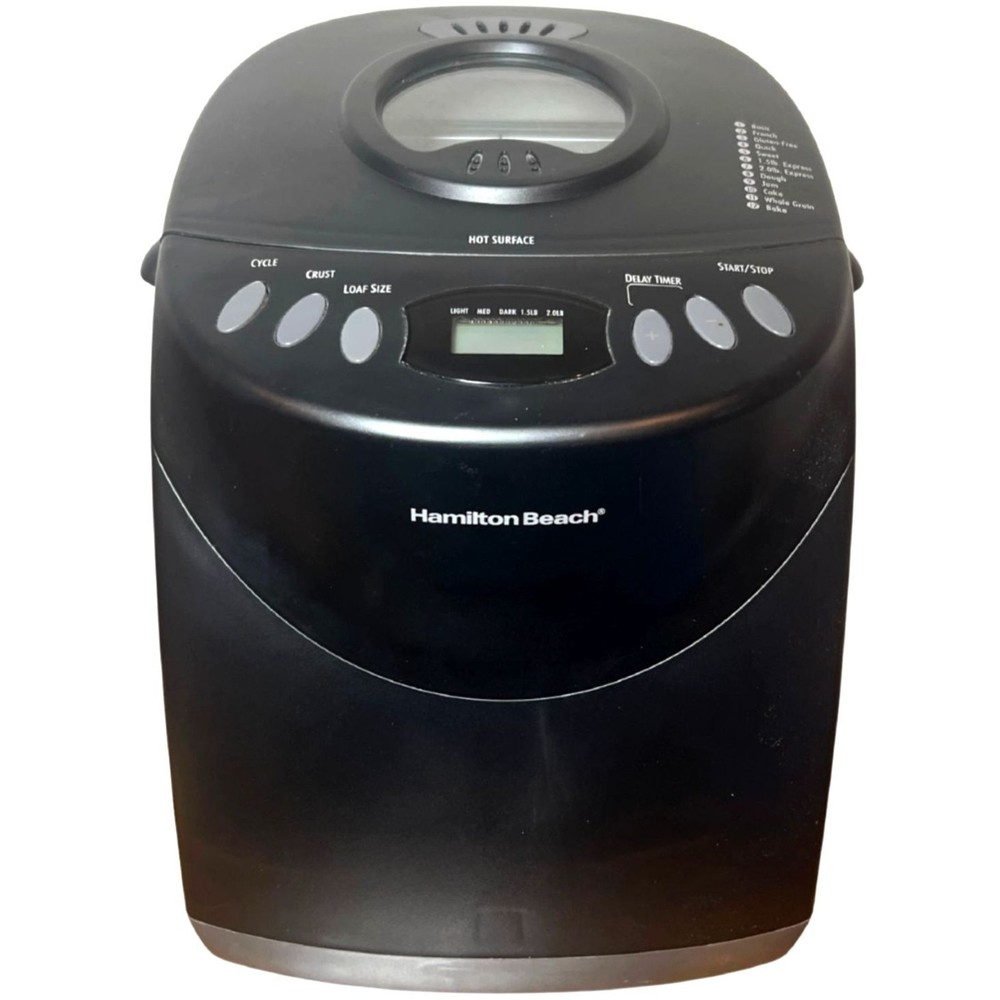 Hamilton Beach HomeBaker Bread Maker Machine Model 29882 Black 2lb Programmable