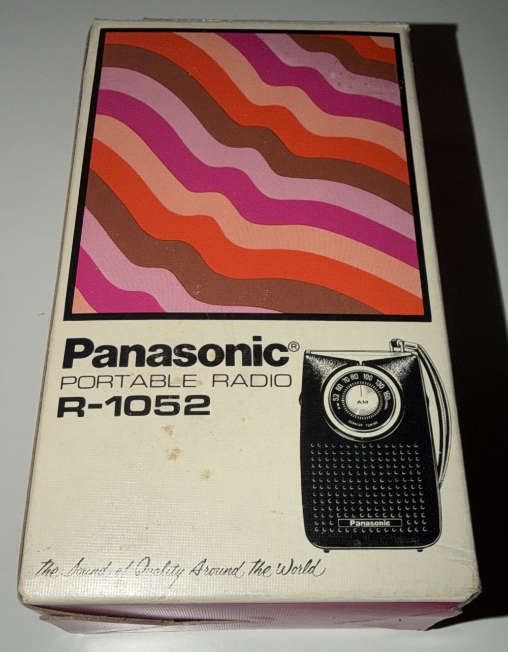 Vintage Panasonic R-1052 Red Portable AM Radio NEW In Box Complete w/Paperwork