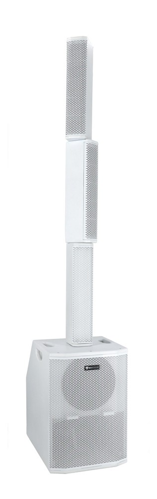 Rockville TITAN ARRAY SYSTEM WHITE Pro Powered Column Array Speaker Dual 10" Sub