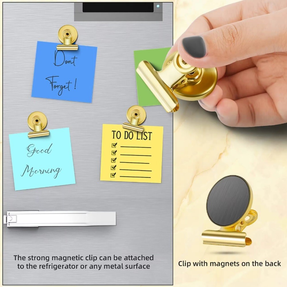 10‑Pack Heavy‑Duty Magnetic Clips – Strong Refrigerator Magnet Clips for Home