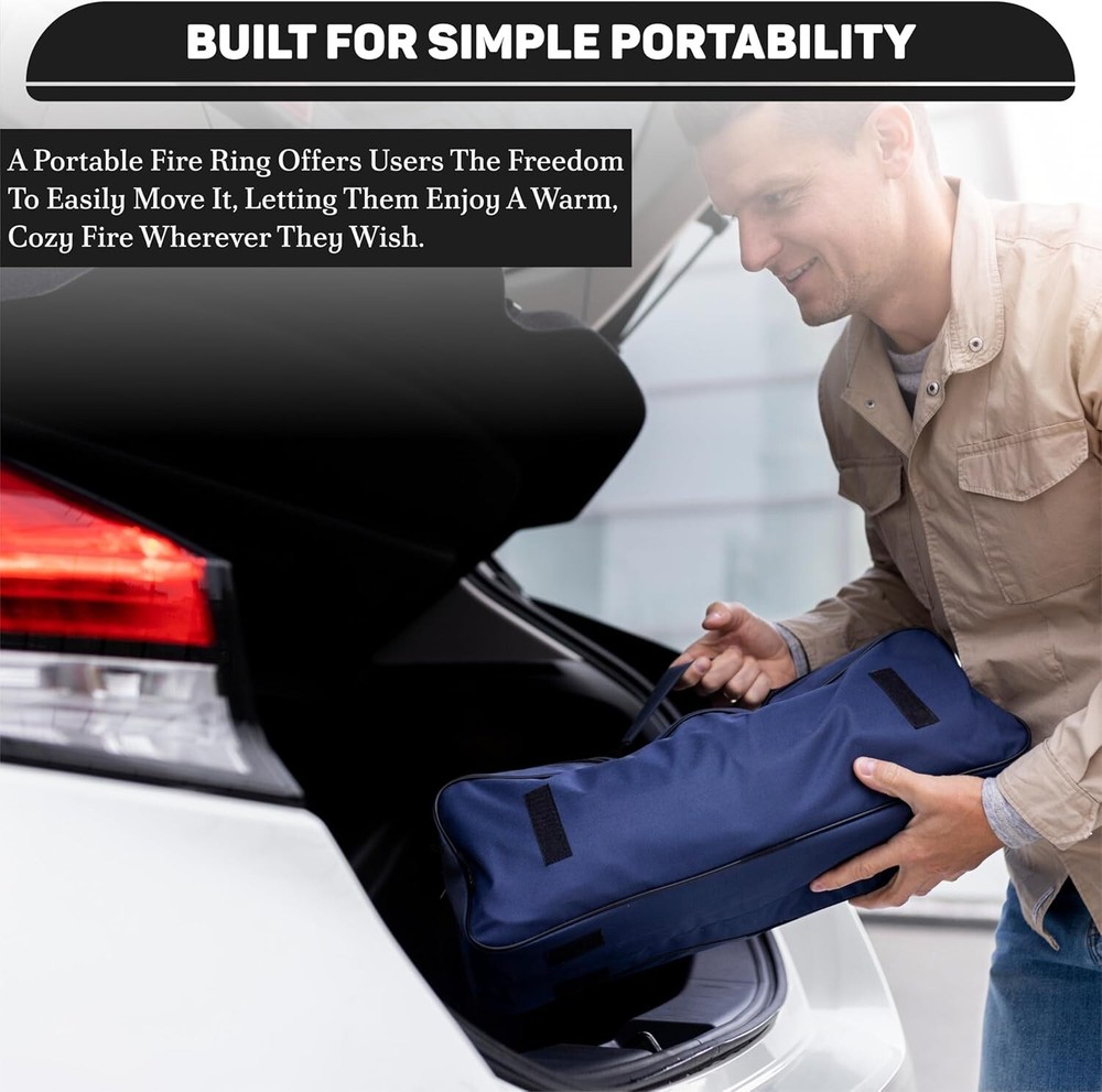 FEBTECH Smokeless Fire Ring Liner - 45" X 12" - Insert for in or Above-Ground