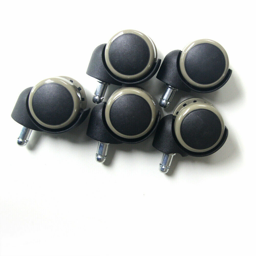 Set of 5 2" Heavy Duty Rubber Office Chair Caster Wheels Swivel Replacement