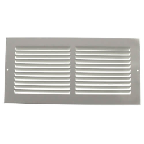 Hart & Cooley 14" x 8" (Wall Opening) White Baseboard Return Air Grille 016431