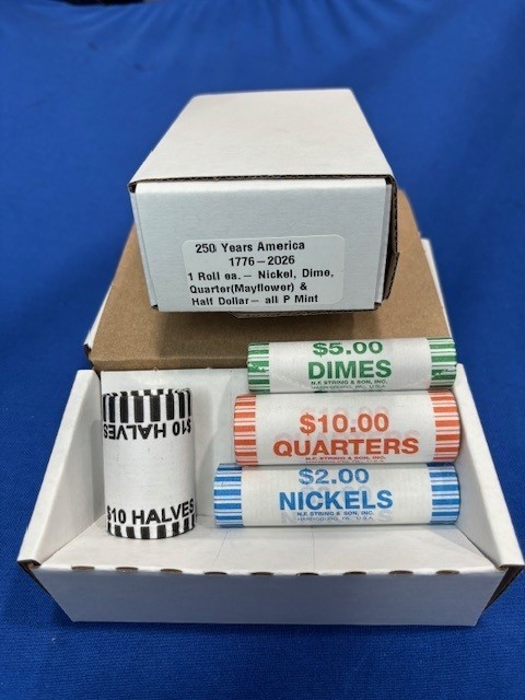 250 Years 2026 Collection of American Coin Rolls P Mint - Free Shipping