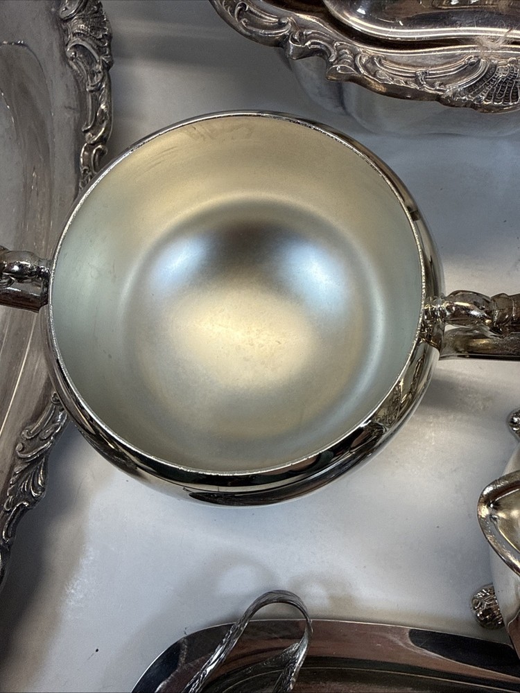 10 Piece Ascot Sheffield Design By Community Silver Plate Pitcher Tea Coffee Set