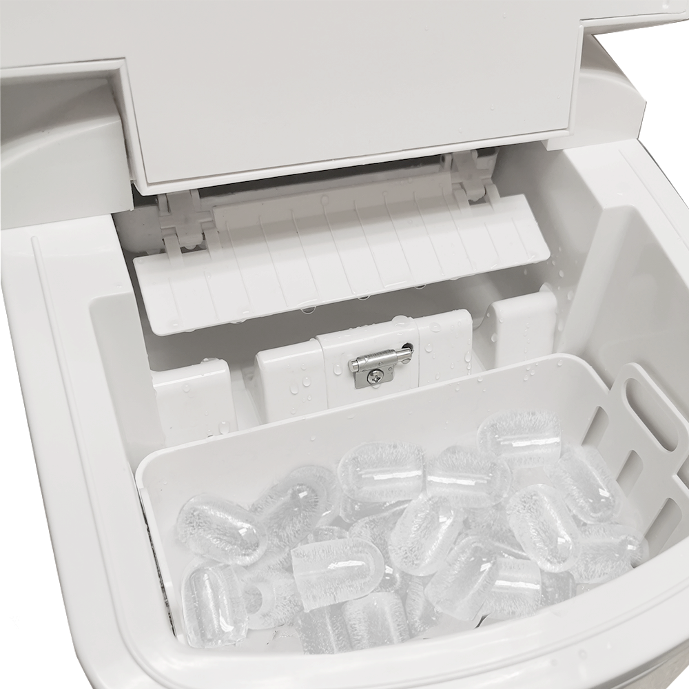 White Countertop Portable Compact Ice Maker Instant icecube Machine Office Home