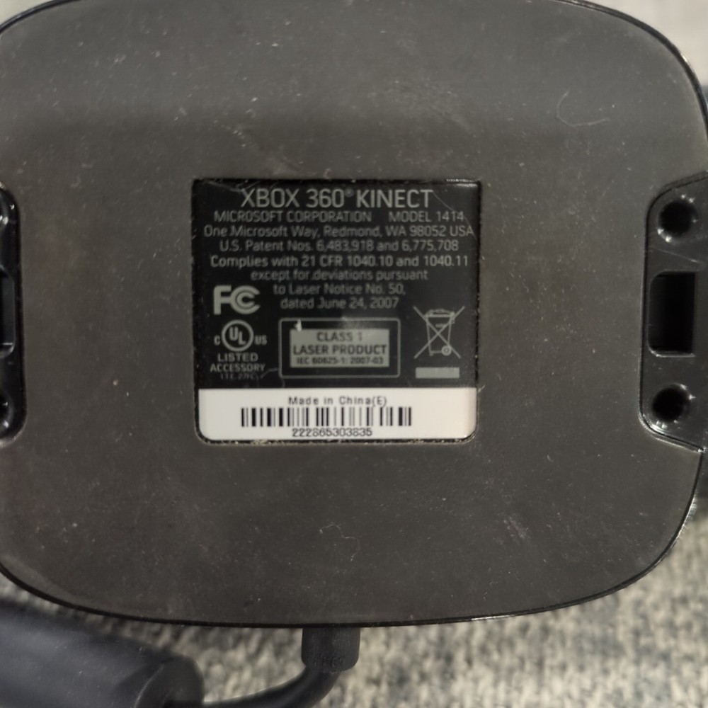 Microsoft 1414 Xbox 360 Kinect Sensor Bar - Black With Kinect Game