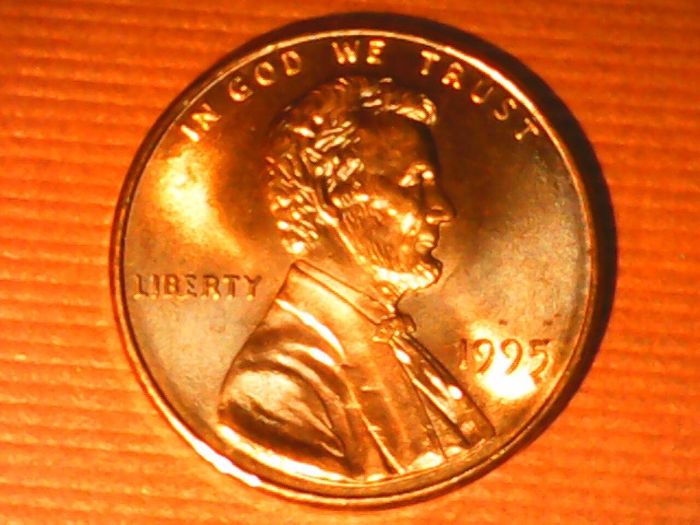 1995 Penny Die Chips Obverse, "BIE" error.
