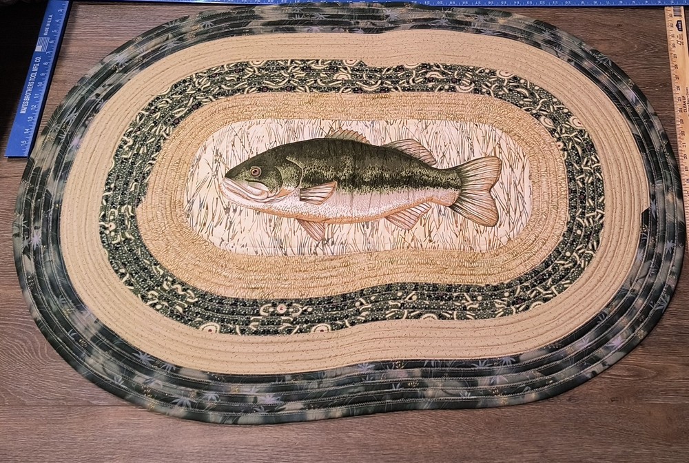 Bass Fish Washable Rug Art