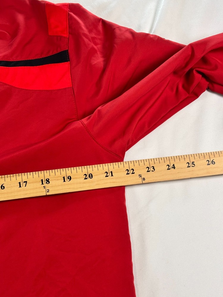 Nike Golf Windbreaker Jacket Men’s Size Small Red 1/4 Zip Pullover