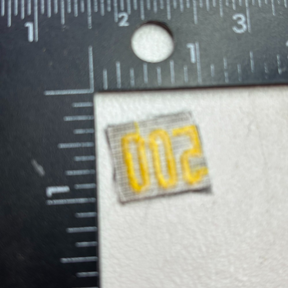 Yellow On Black 500 ENGINE Car Auto Patch 00.8