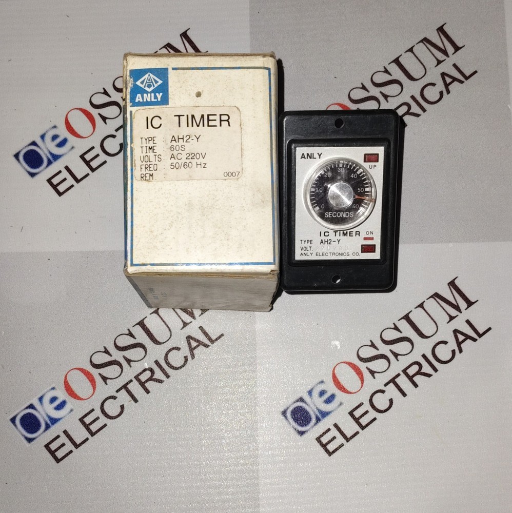 ANLY ELECTRONICS AH2-Y ELECTRONIC TIMER TIMING 1S-60S VOLTAGE 220VAC FAST SHIP