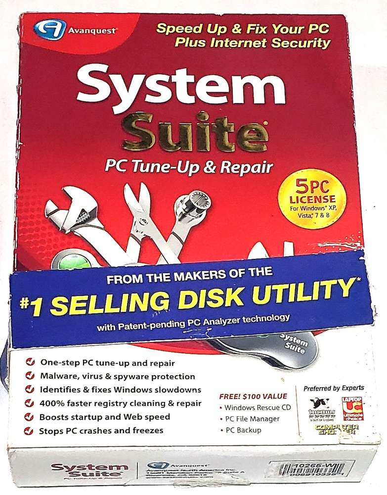 Avanquest System Suite PC Tun-Up & Repair (5 PC Lincese)