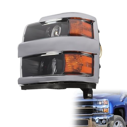Driver Side Halogen Headlight Assembly Compatible with Silverado 2500/HD Left