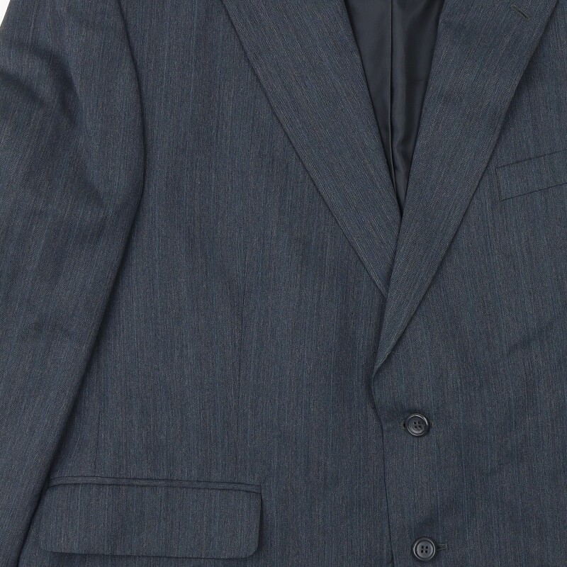 Debenhams Mens Blue Polyester Blend Suit Jacket Size 48 Reg