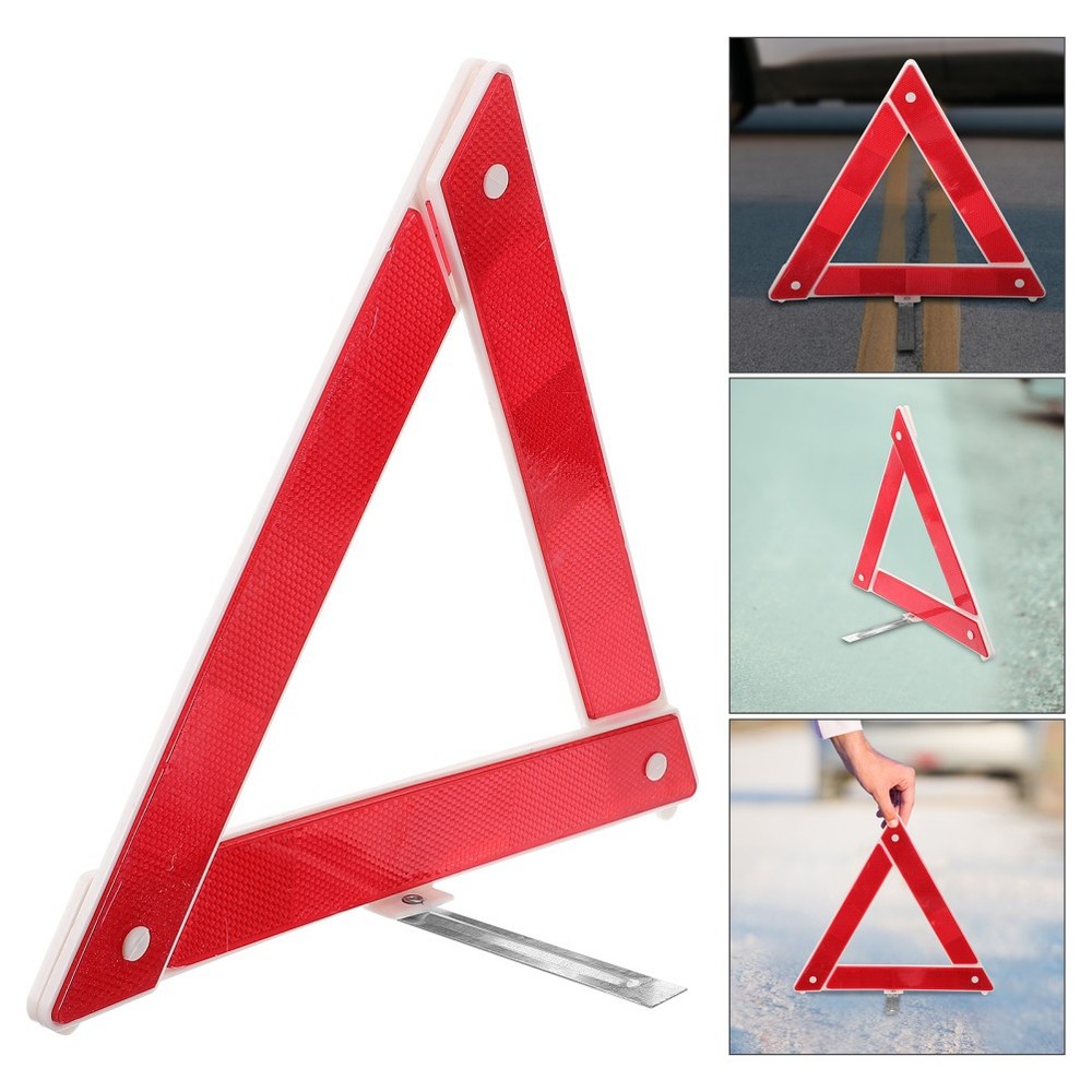 Folded Triangle Warning Sign Roadside Safety Triangles Reflective