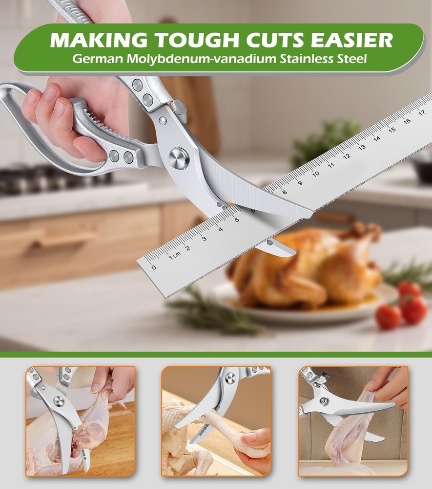 Poultry Shears – Heavy Duty Kitchen Shears & Multipurpose Kitchen tool for M