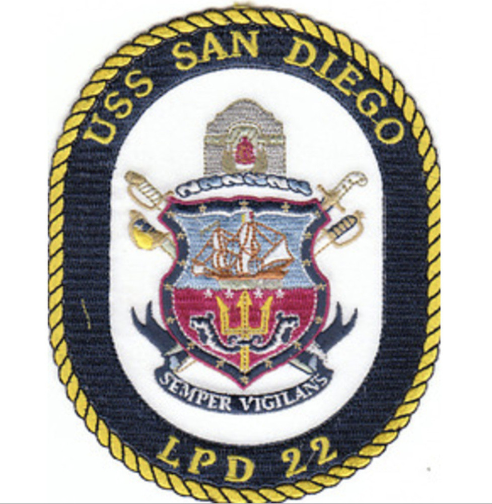5" NAVY USS LPH-22 SAN DIEGO EMBROIDERED PATCH